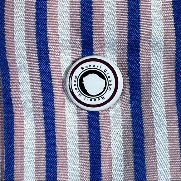 Robert Graham Blue and Pink Dress Shirt - Picture 4 of 11